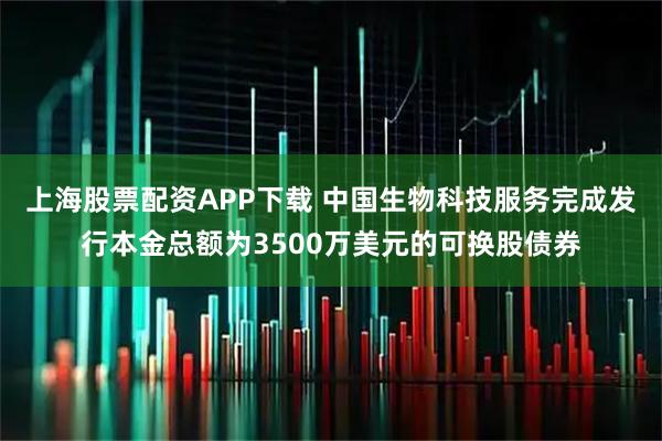 上海股票配资APP下载 中国生物科技服务完成发行本金总额为3500万美元的可换股债券